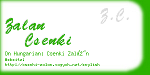 zalan csenki business card